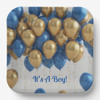 Plato De Papel Es un niño globo