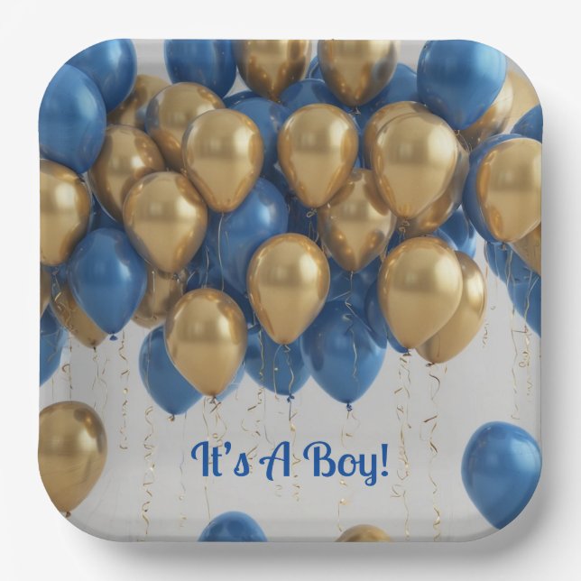 Plato De Papel Es un niño globo (Anverso)