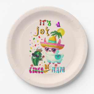 Plato De Papel Es una alegría Cinco De Mayo