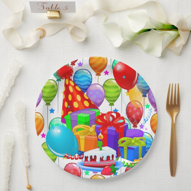 Plato De Papel Es una celebración de cumpleaños   (Boda)