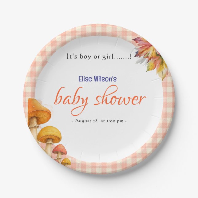 Plato De Papel Es una ducha de bebé de cuento de hadas para niños (Anverso)