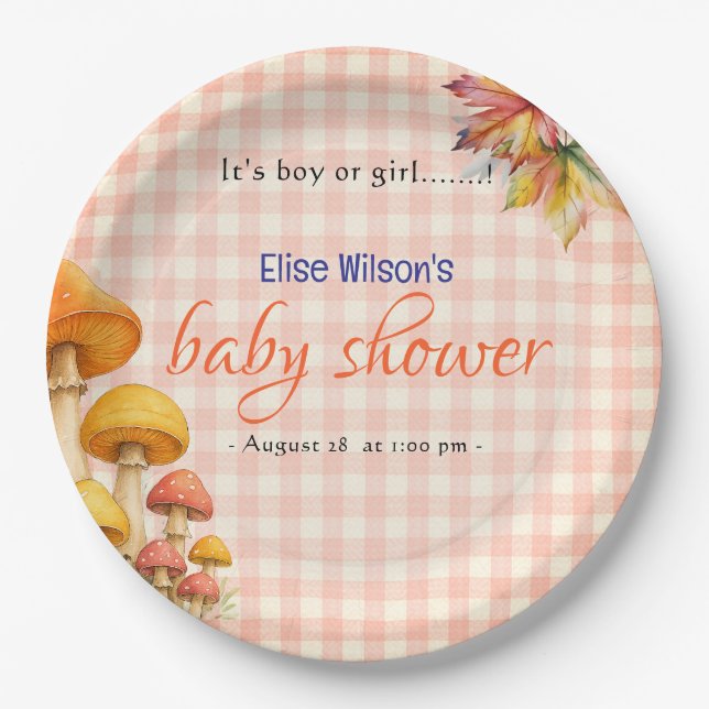 Plato De Papel Es una ducha de bebé de cuento de hadas para niños (Anverso)