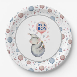 Plato De Papel Es una ducha de bebé niño