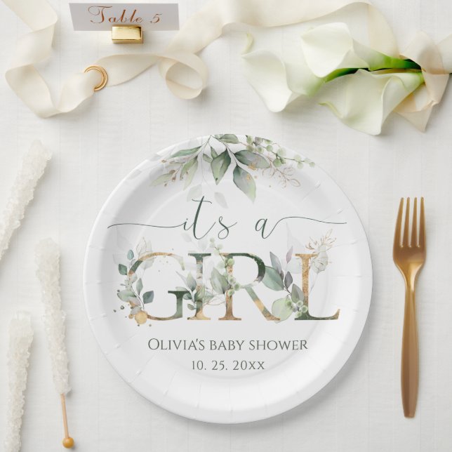 Plato De Papel Es una placa Chica para Fiestas de Baby Shower (Boda)