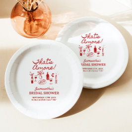 Plato De Papel Esa es otra ducha de novia de pizza italiana