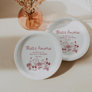 Plato De Papel Esa es una ducha de novias italiana