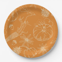 Esbozo de la celebración de otoño en Naranja