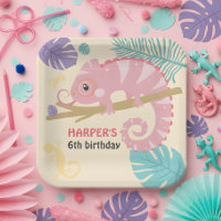 Escalas y colas Cumpleaños del Reptil Chica