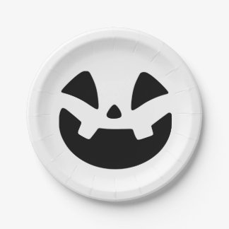 Plato De Papel Escandaloso Jack-o'-Lantern Silhouette Halloween M