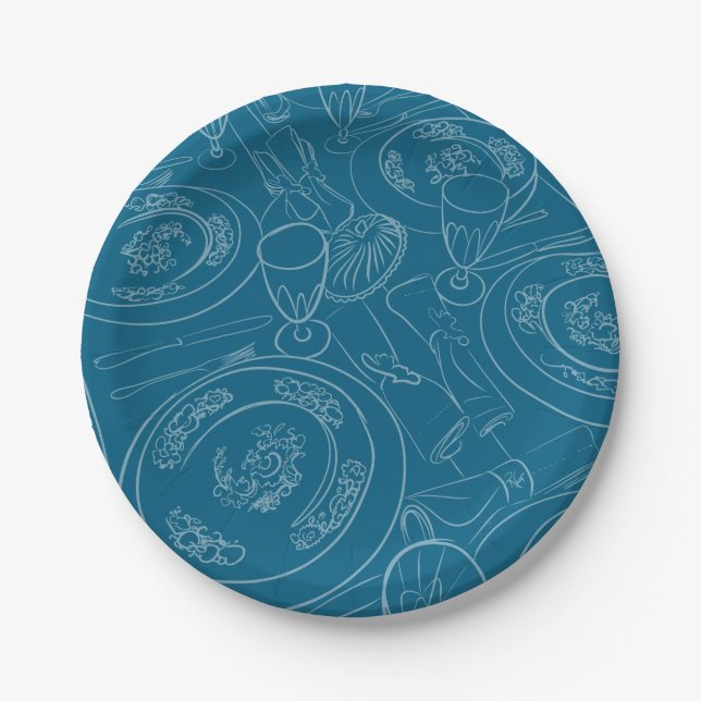 Plato De Papel Escaparate de Brunch (Anverso)