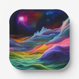 Plato De Papel Escape del espacio de fantasía