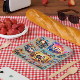 Plato De Papel Escenas de Cocina de Cowboy Occidental BBQ 1