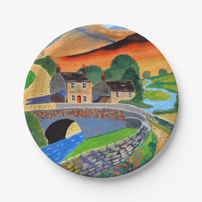 Plato De Papel Escocia Highlands 2 placa de papel (Anverso)