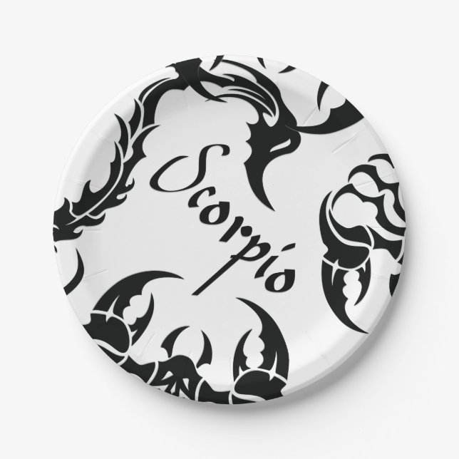 Plato De Papel Escorpio (Anverso)