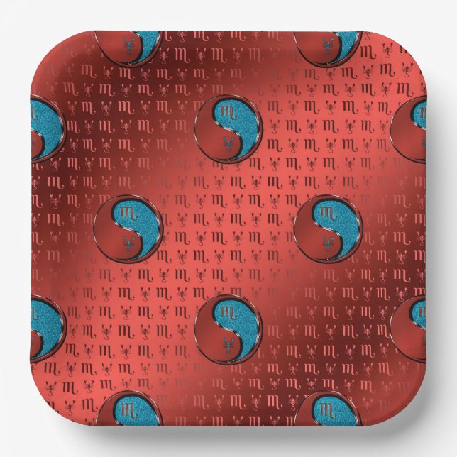 Plato De Papel Escorpio el escorpión (Anverso)