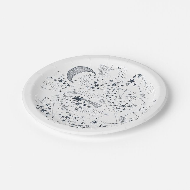 Plato De Papel Escrito en la constelación de las estrellas (Angular)