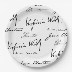 Plato De Papel Escritores de las mujeres