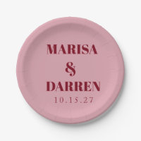 Escritura a mano Guión Boda personalizada rosa roj