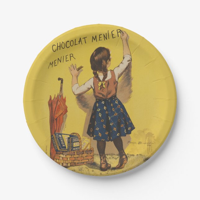 Plato De Papel Escritura de pared de Chocolat Menier (Anverso)