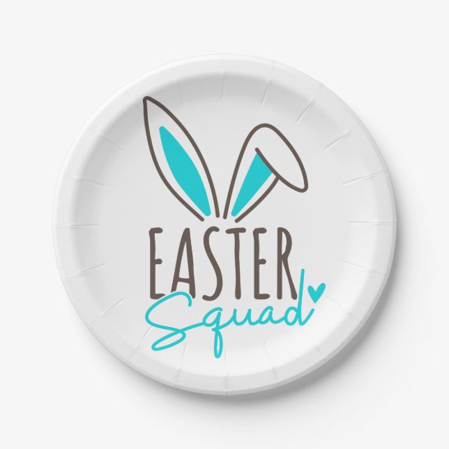 Plato De Papel Escuadrón de Pascua Familiar (Anverso)