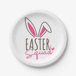 Plato De Papel Escuadrón de Pascua Familiar