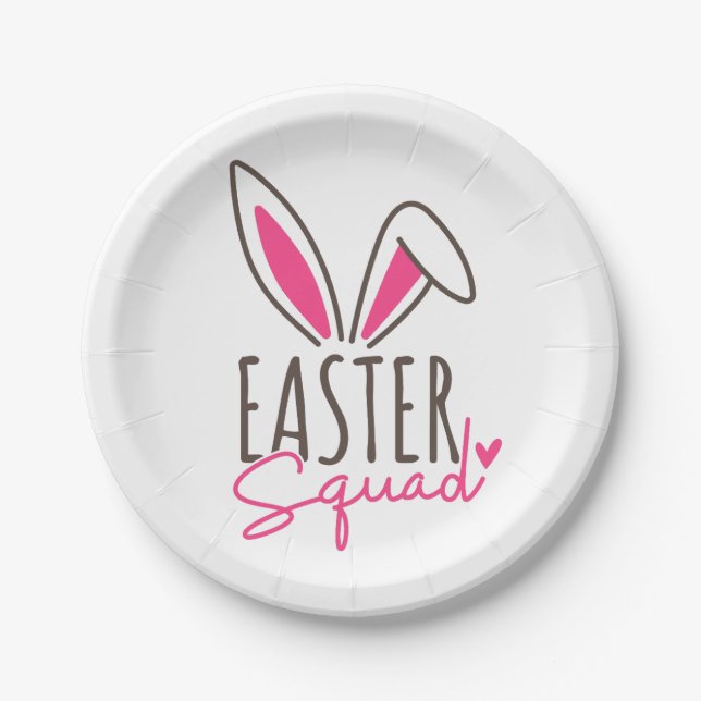Plato De Papel Escuadrón de Pascua Familiar (Anverso)