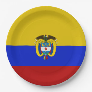 Plato De Papel Escudo de armas de Colombia   