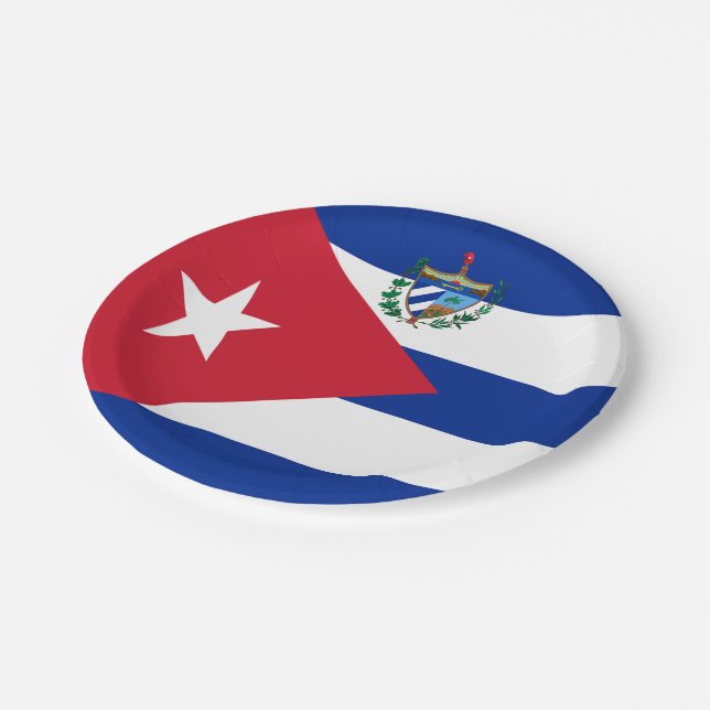Plato De Papel Escudo de armas de Cuba   (Angular)