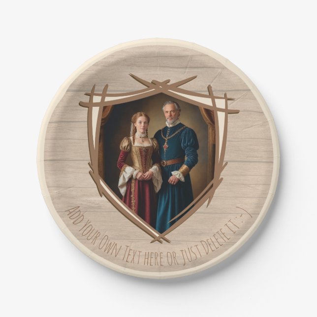 Plato De Papel Escudo de armas de Knight (Anverso)