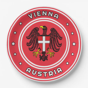 Plato De Papel Escudo de armas de Viena, Austria