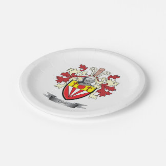 Plato De Papel Escudo de armas del escudo de la familia de Orr
