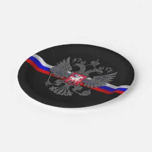 Plato De Papel Escudo de armas ruso