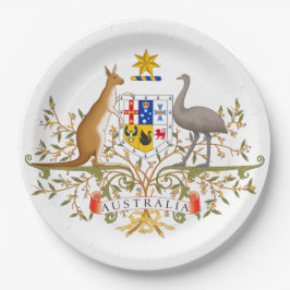 Plato De Papel Escudo de Australia