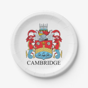 Plato De Papel Escudo de Cambridge