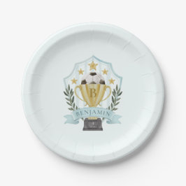 Plato De Papel Escudo de fútbol