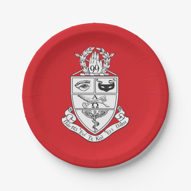 Plato De Papel Escudo de Kappa Psi (Anverso)