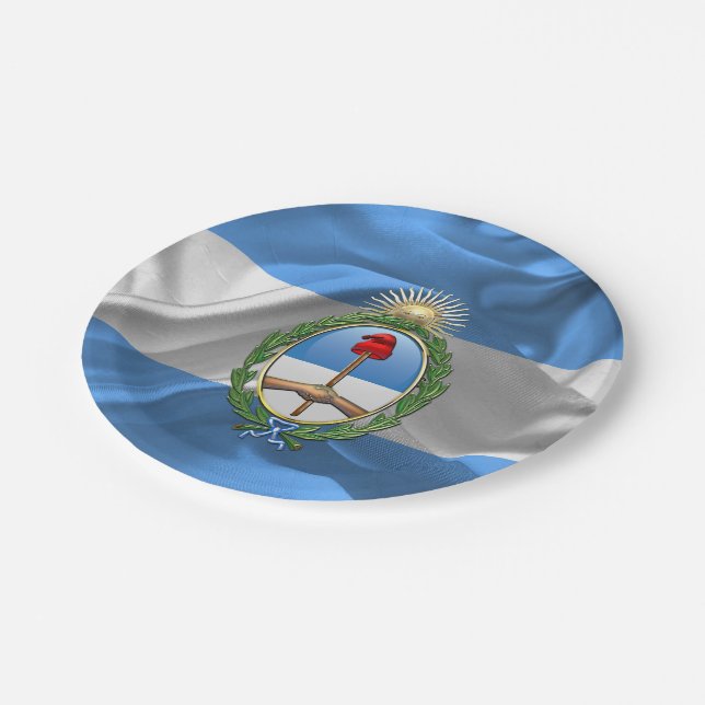 Plato De Papel Escudo de la Argentina (Angular)