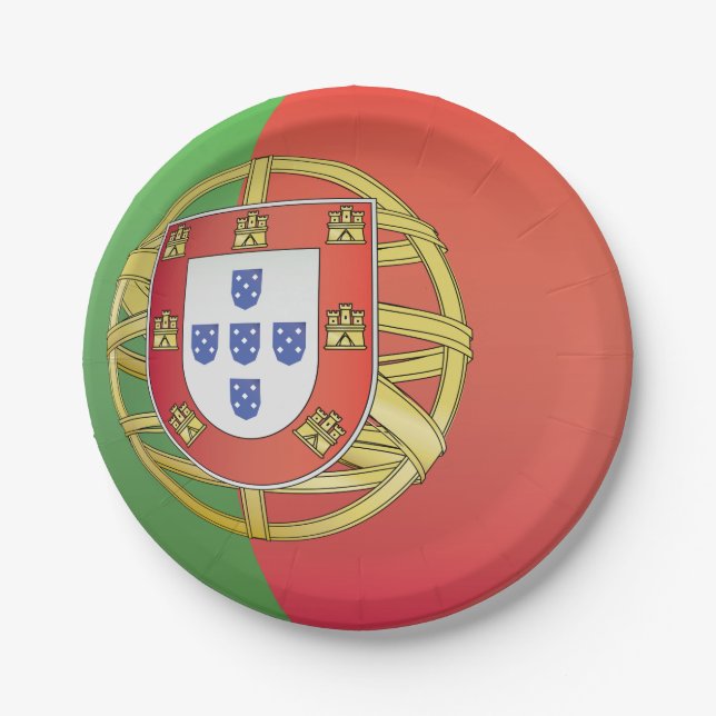 Plato De Papel Escudo de Portugal (Anverso)