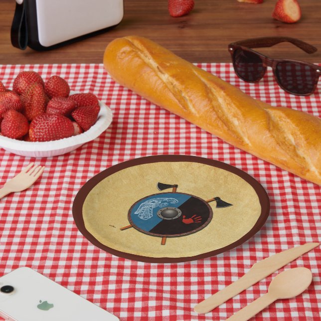 Plato De Papel Escudo de vibración y ejes (Picnic)