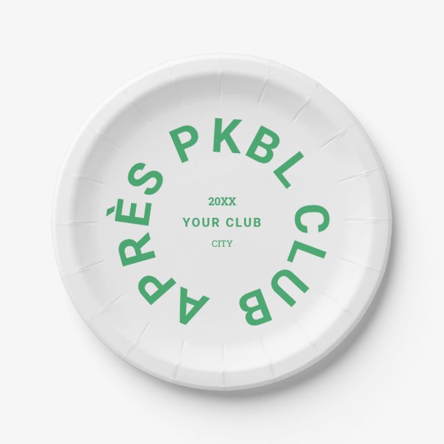 Plato De Papel Escudo del club PKBL Après Verde (Anverso)