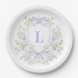 Plato De Papel Escudo dulce con arcos de lavanda | Bridal Shower