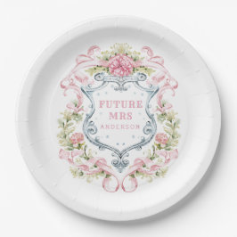 Plato De Papel Escudo floral Grandmillennial | Futura Sra.