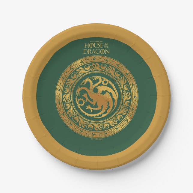 Plato De Papel Escudo Golden Targaryen (Anverso)