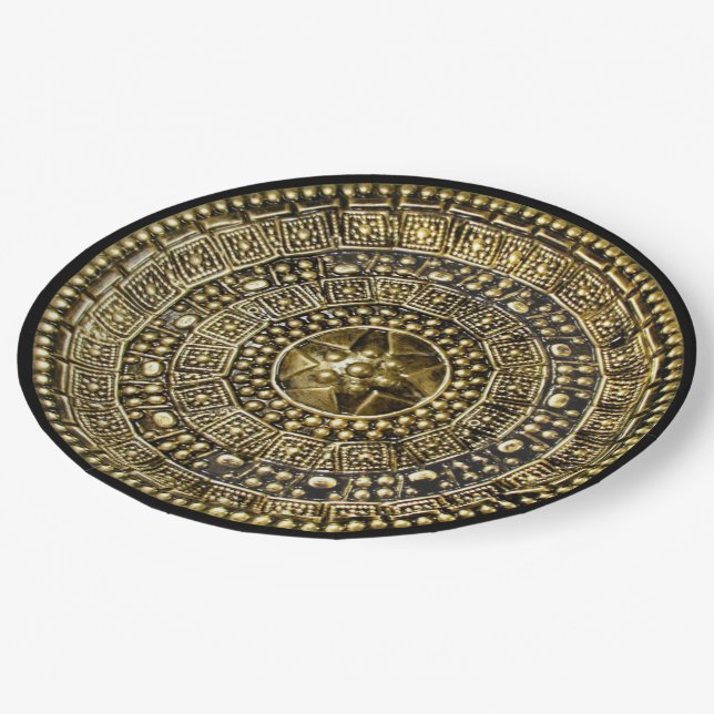 Plato De Papel Escudo romano (Angular)