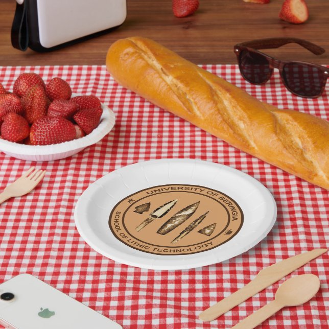 Plato De Papel Escuela Beringia de Tecnología Lítica (Picnic)