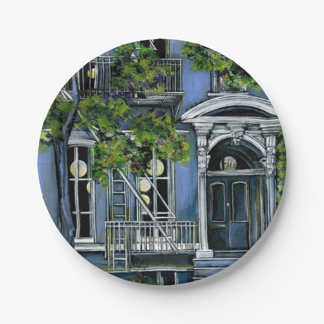 Plato De Papel Esferas luminosas desde adentro (Anverso)