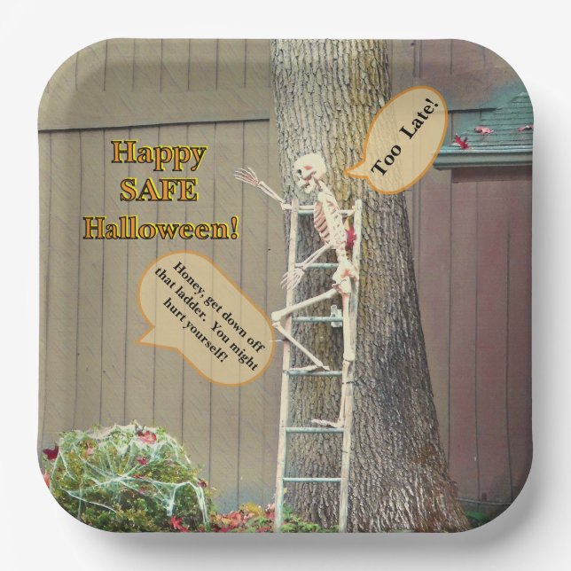 PLATO DE PAPEL ESKELETON SOBRE LA ADMONICIÓN DE LADDER/WIFE (Anverso)