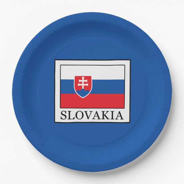 Plato De Papel Eslovaquia (Anverso)