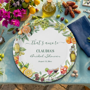 Plato De Papel Eso es Amore Cóctel de Citricos Italianos Despedid