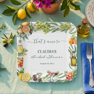 Plato De Papel Eso es Amore Cóctel de Cítricos Italianos para Des